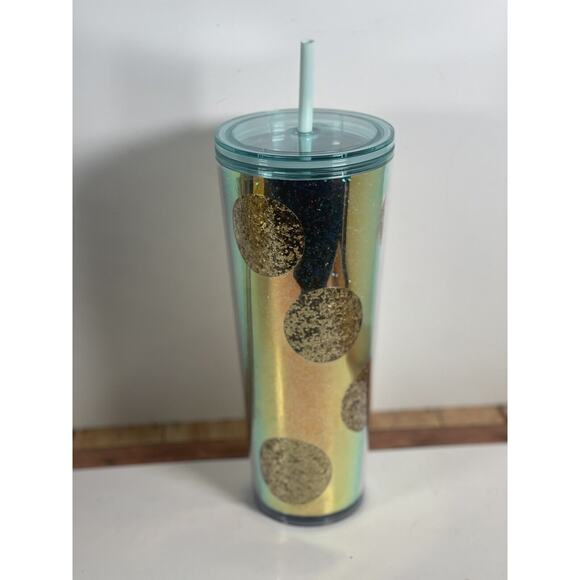 Starbucks Holiday 2020 Venti Tumbler Gold glitter iridescent Dots - Picture 2 of 6